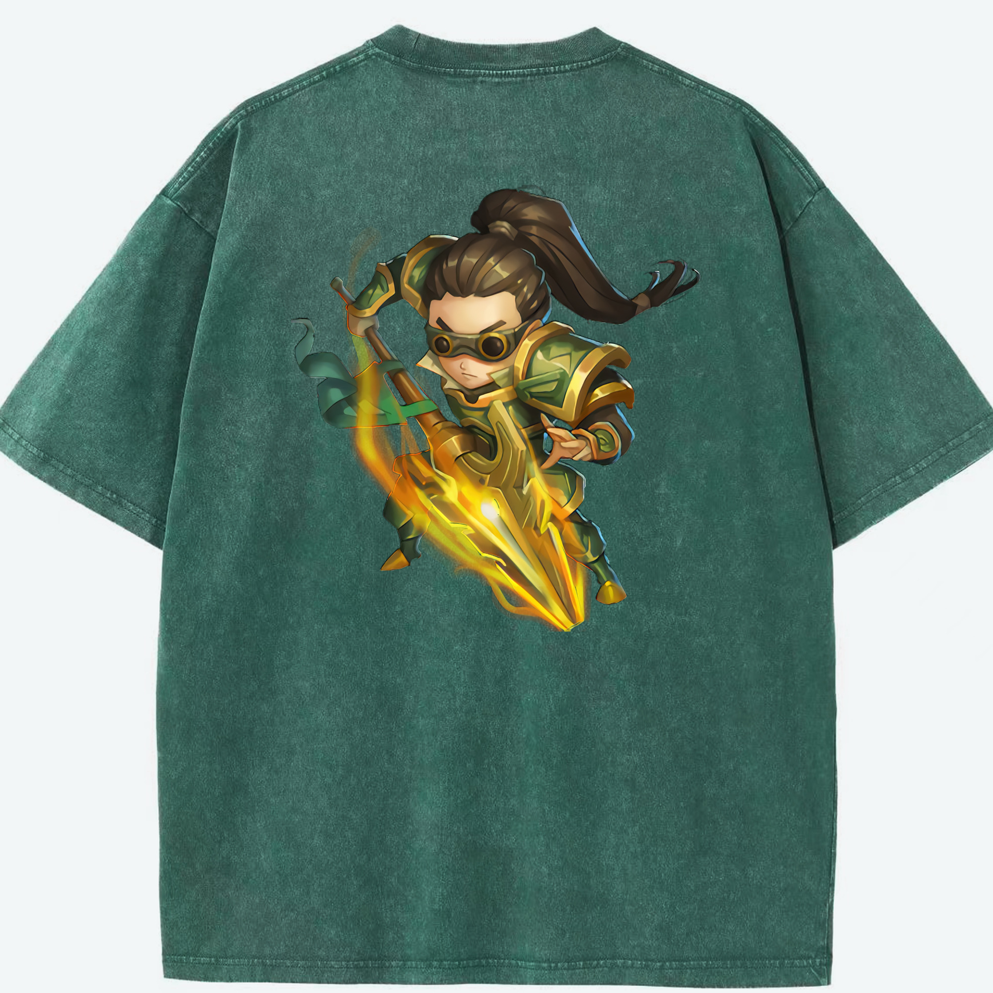 リーグ・オブ・レジェンド League of Legends LOL 綿100% ヴィンテージ風 半袖Tシャツ（背面プリント）